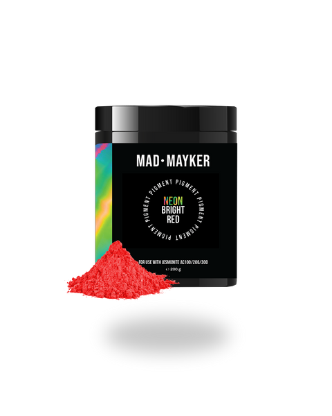 MAD MAYKER Neon Powder Pigment for Jesmonite AC100 series Canada USA Mexico Neon Bright Red